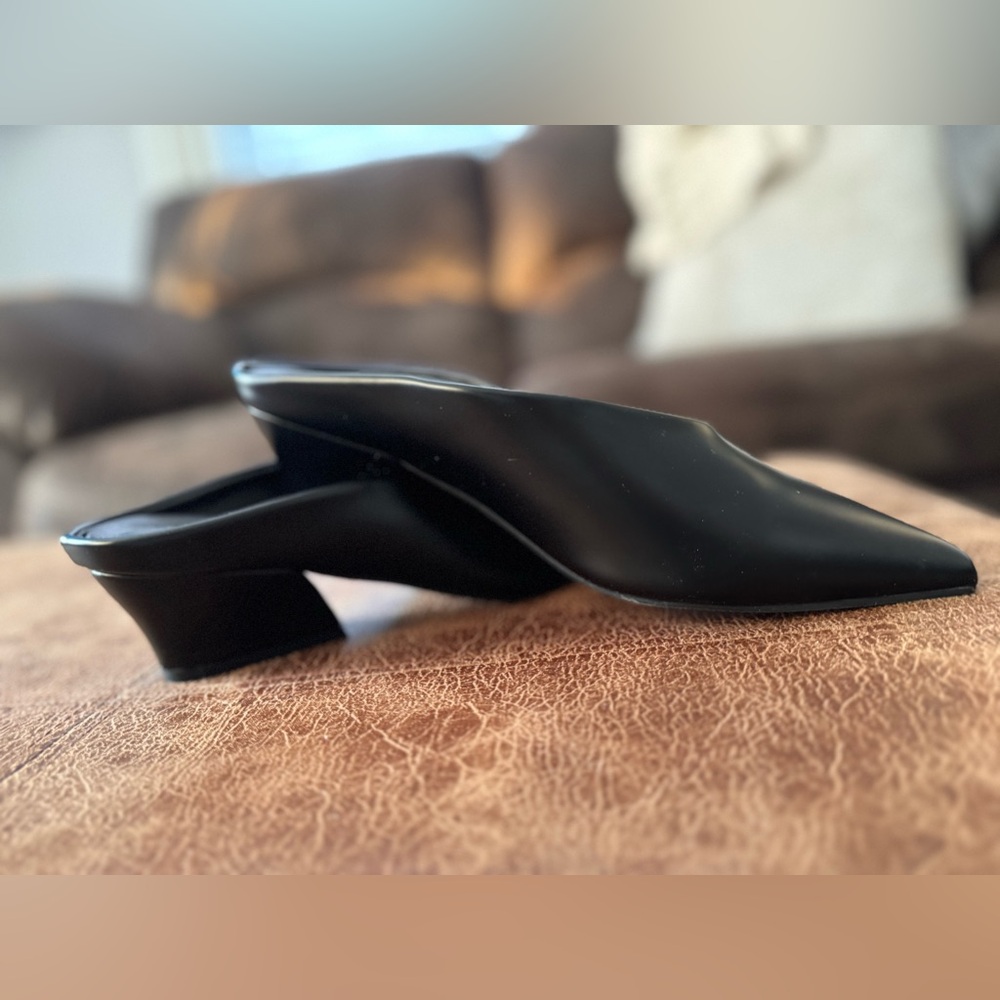 Pointed Toe Black Women's Mules - Picture 2 of 2
